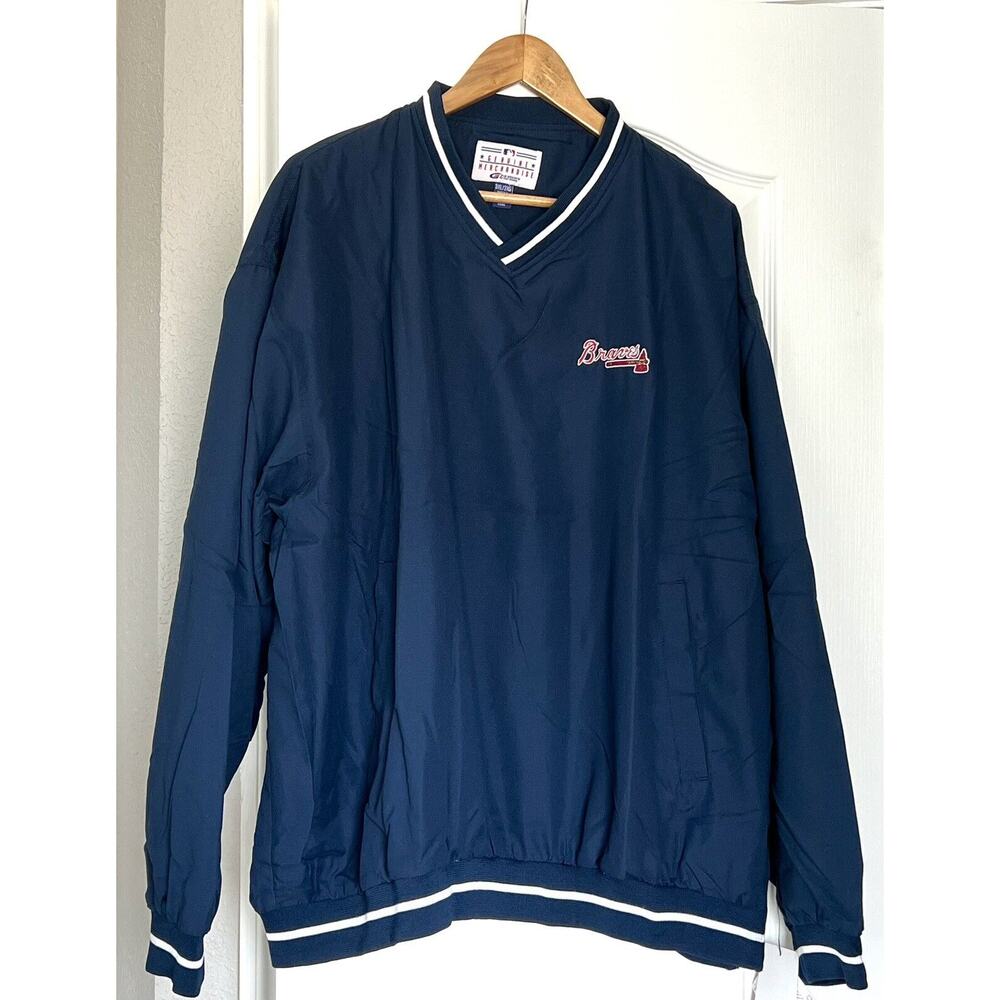 Atlanta Braves Sz 3XL Pullover Jacket Windbreaker G-III Sports Carl Banks NWT
